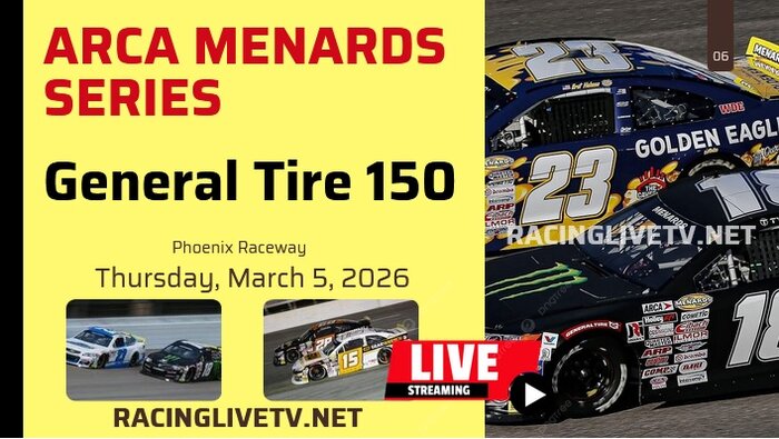(General Tire 150) ARCA Menards Series Live Stream 2026