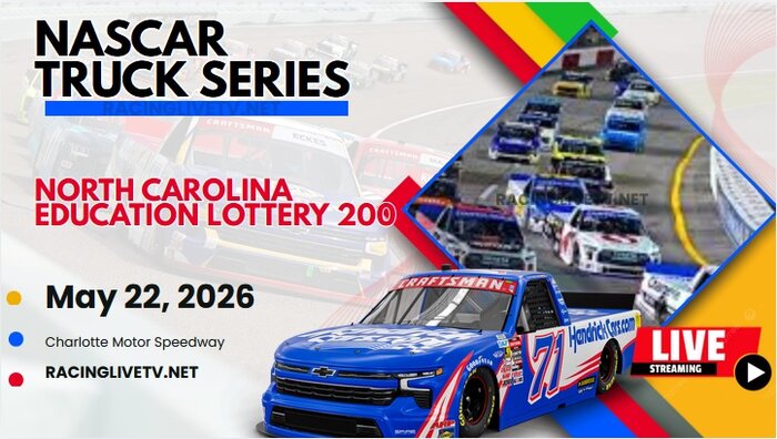(Truck Series) North Carolina Education Lottery 200 NASCAR Live Streaming 2026 slider